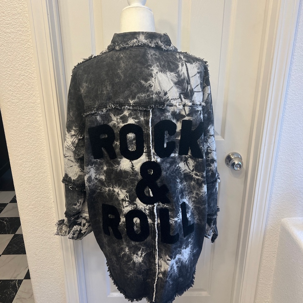 Rock & Roll Distressed Jean Jacket